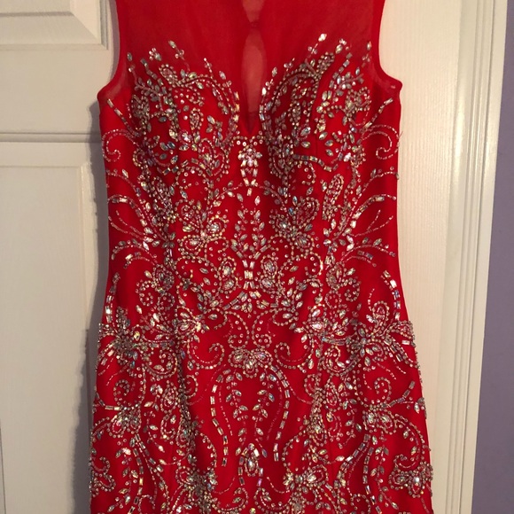 Red Prom Dress-The Cool Collection-Size 12 - Picture 5 of 7